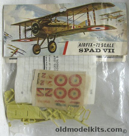 Airfix 1/72 Spad S.VIII - Guynemer 1917, 129 plastic model kit